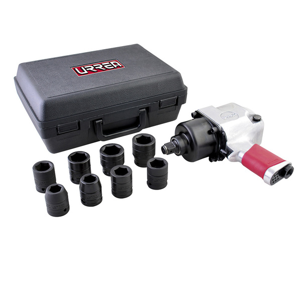 Urrea Twin hammer 3/4" drive air impact wrench and socket set UP776K